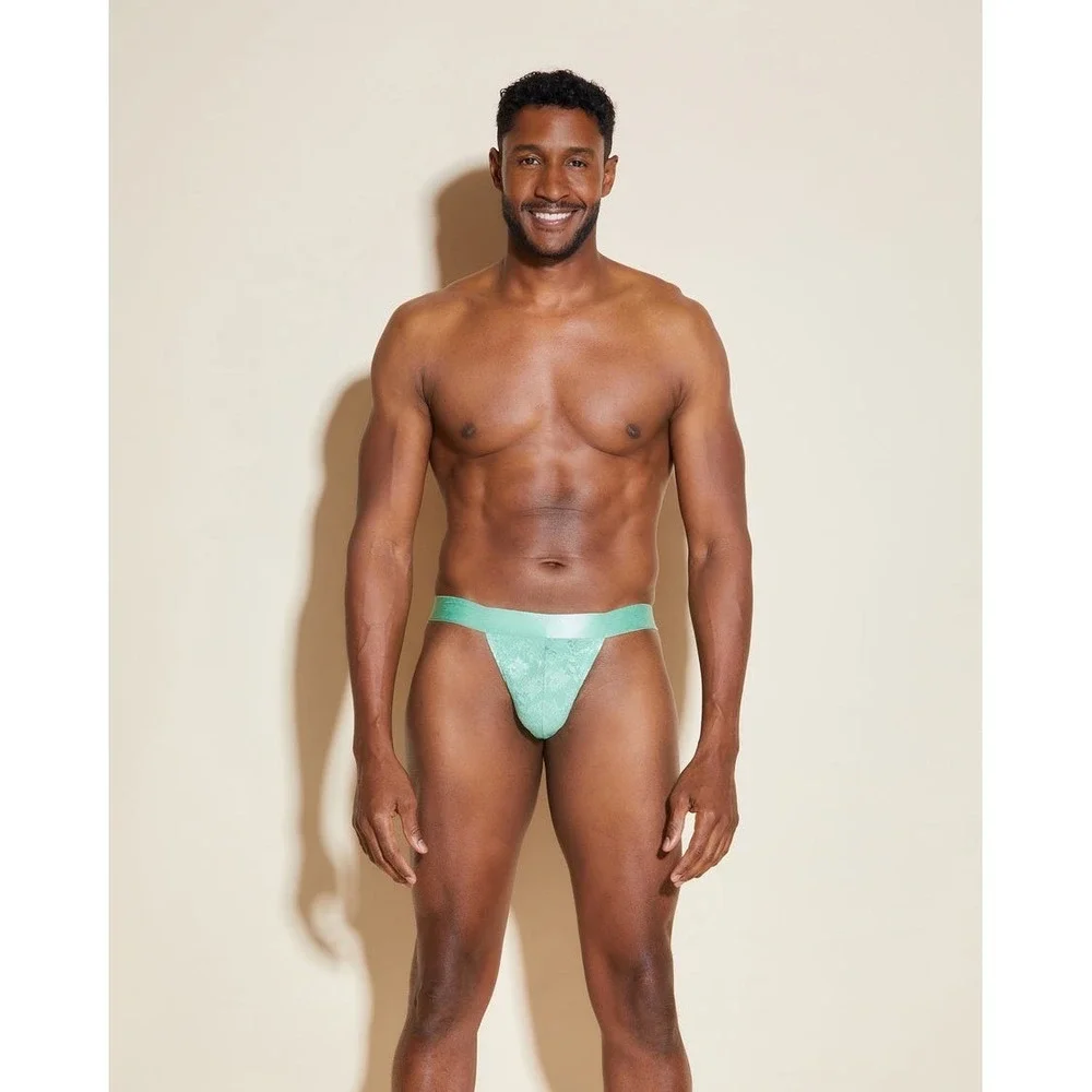 Cosabella‎ Never Say Never Lace Jock Strap Ghana Green size  M
